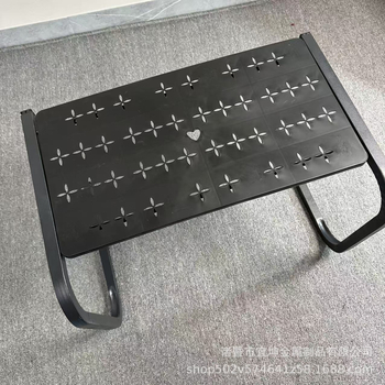 Ράφι αποθήκευσης φούρνου μικροκυμάτων για κουζίνα - αναδιπλούμενο, διόροφο ράφι για πάγκο, μέταλλο TM0019, μοντέρνος μινιμαλισμός