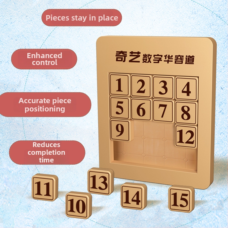 Qiyi magnetický Huarong Road puzzle pre deti – plastový magnetický posuvný hlavolam, vek 7–14, konfigurácie 8/15/24/35/48, tréning trpezlivosti