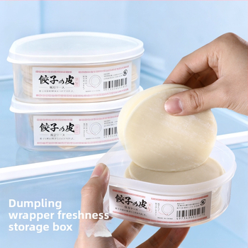 Prozirna kutija za spremanje dumpling wrappers, kućna upotreba, prehrambeni plast, s poklopcem