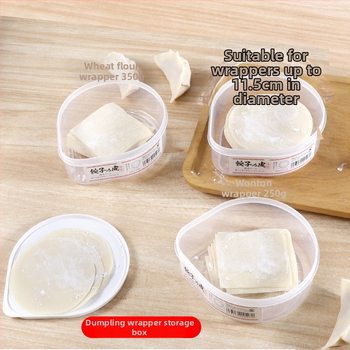 Prozirna kutija za spremanje dumpling wrappers, kućna upotreba, prehrambeni plast, s poklopcem