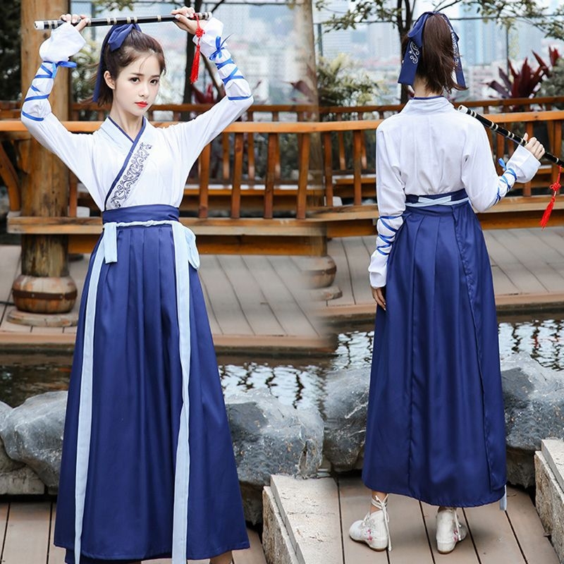 Unisex αρχαϊκό κινεζικό κοστούμι για εθνικό χορό — έμπνευση από τη δυναστεία Χάν, chenille ύφασμα με ελαστάνη (ποσοστό ελαστάνης κάτω του 30%), κωδ. 1001418178, Άνοιξη 2025