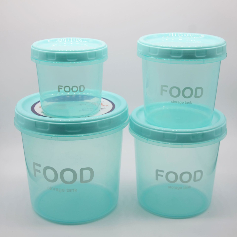 Kružna posuda za hranu od PP plastike, 301–500 ml, mikrovalno sigurna, tisk logotipa