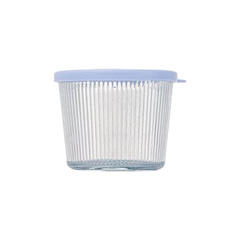 Üvegből készült hengeres savanyúságos üveg, zárható a frissesség megőrzése érdekében, mikrohullámú sütőben használható, egyrétegű dizájn