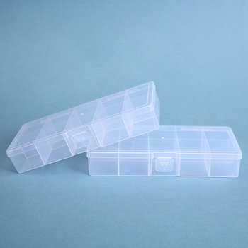 Átlátszó PP műanyag 10 rekeszes asztali tároló doboz – Modell 17.5, 1 L kapacitás