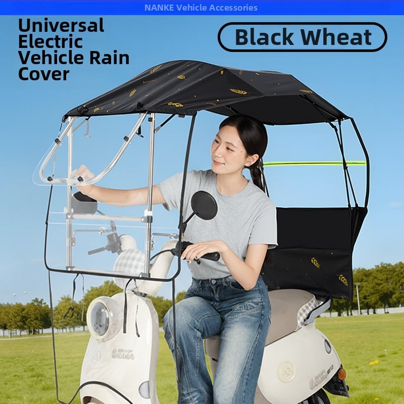 Κάλυμμα βροχής για ηλεκτρικό αυτοκίνητο - Πτυσσόμενο, συρόμενο, με διπλό πλαίσιο, Oxford ύφασμα, UV PA+ σκίαση, αποσπώμενη προστασία από άνεμο και βροχή, χειροκίνητο άνοιγμα/κλείσιμο