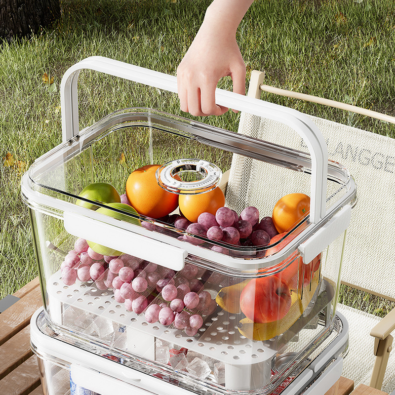 Plasztikus gyümölcs tízórai doboz, hordozható kempingezéshez és piknikezáshoz, logónyomás és testreszabás elérhető (Anyag: műanyag; Logónyomás: igen; Testreszabás: elérhető; Stílus: egyszerű és modern, hordozható)