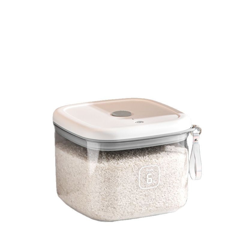Okos rizstároló vákuumos zárással, nedvesség- és rovarvédelmet biztosítva, élelmiszer-minőségű műanyag
