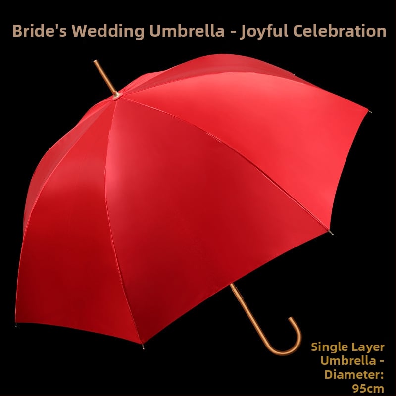 Δαντελένια ομπρέλα γάμου για νύφη, με μακριά λαβή, 8 ράβδοι, ύφασμα δαντέλας 170T, χειροκίνητο άνοιγμα