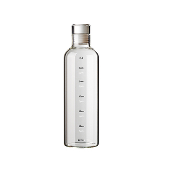 Staklena boca s vremenskom skalom za skladištenje vina, cilindričnog oblika, moderni minimalistički stil, prilagodljiva (kapacitet 501–800 ml, mikrovalna kompatibilna, prilagodljiva)