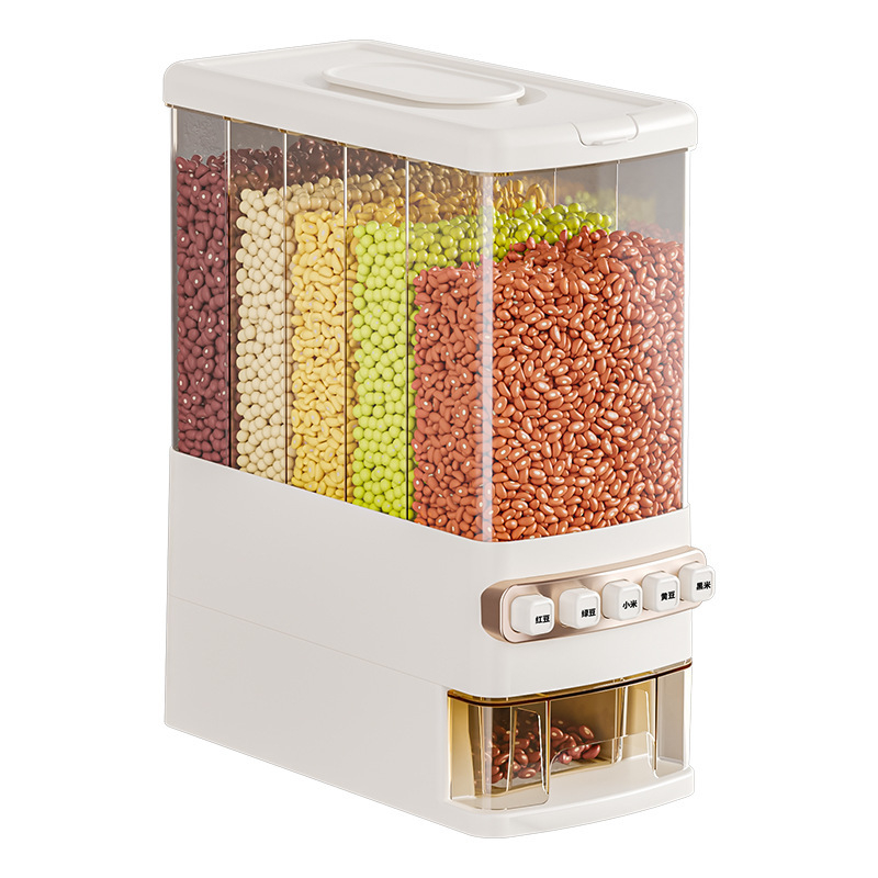 Gabona- és rizstároló doboz, élelmiszer-minőségű PP műanyag, zárható, nedvességálló, rovarbiztos