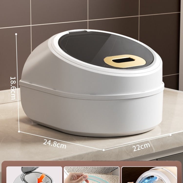 Rizstároló tartály, nedvesség- és rovarbiztos, élelmiszer-minőségű, kapacitás 4 L alatt, rizshez, liszthez vagy macskaeledelhez