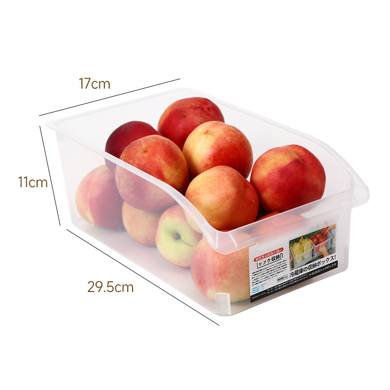 Élelmiszer-minőségű hűtőszekrény tároló doboz gyümölcsökhöz és zöldségekhez — egyszerű és modern műanyag rendező