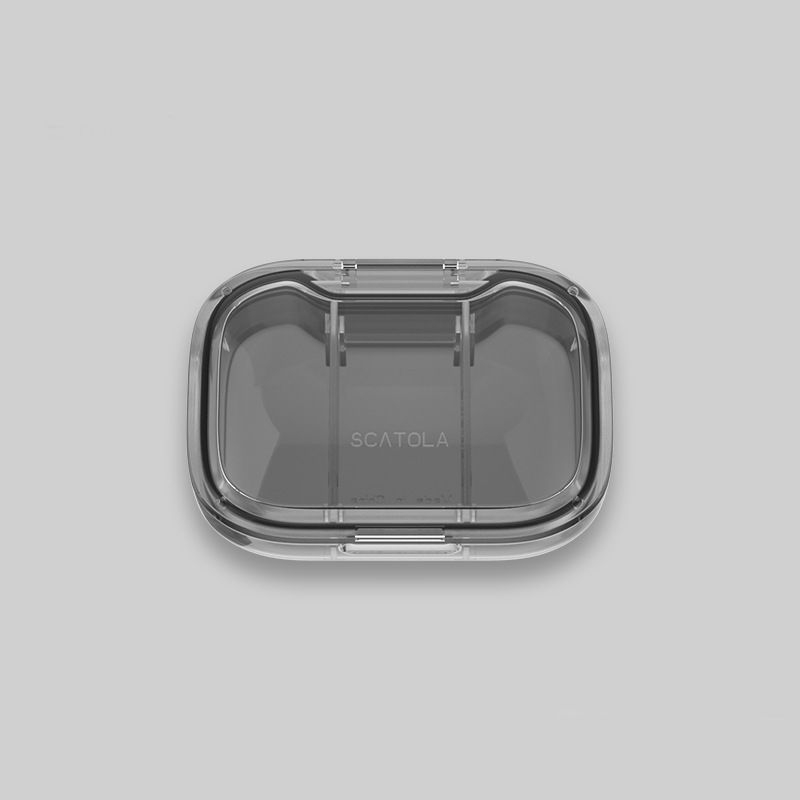 Japán stílusú hordozható osztott gyógyszeres doboz, bambusz anyagból, 18 rekesz, flipfedél, autóban használható