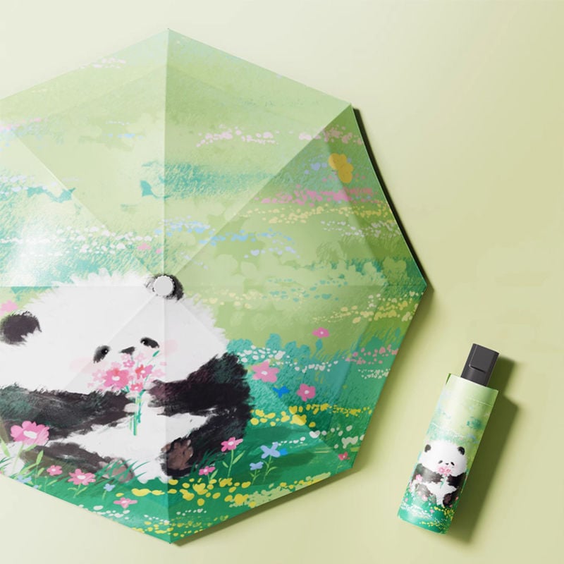 Παιδική ομπρέλα Panda – χειροκίνητο άνοιγμα/κλείσιμο, ύφασμα 190T με βινυλική επικάλυψη, 8 ραβδιά από ατσάλι, UPF >50 UV προστασία, δυνατότητα εκτύπωσης λογότυπου Panda