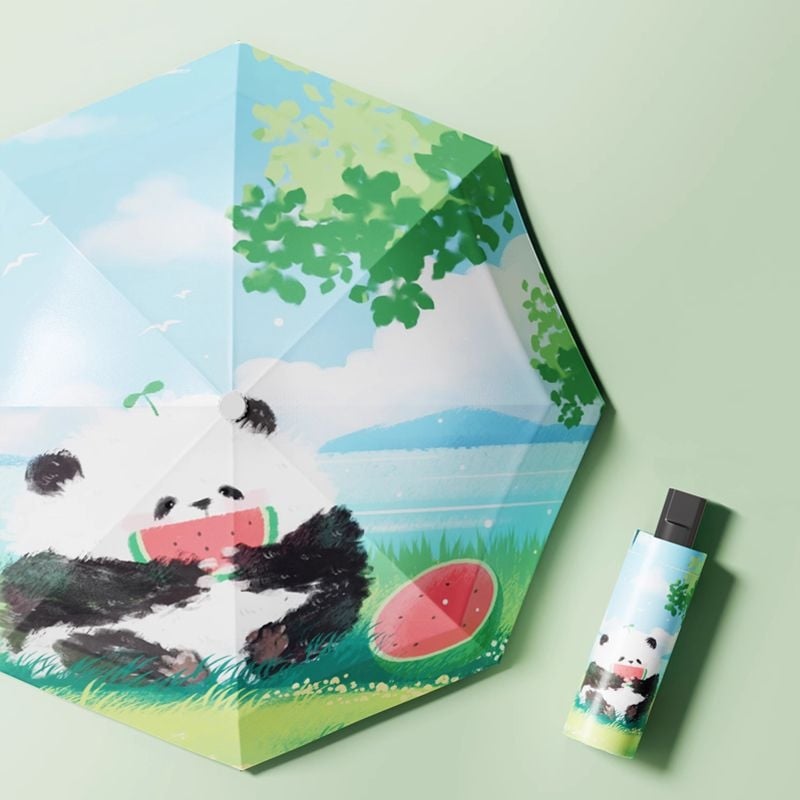 Παιδική ομπρέλα Panda – χειροκίνητο άνοιγμα/κλείσιμο, ύφασμα 190T με βινυλική επικάλυψη, 8 ραβδιά από ατσάλι, UPF >50 UV προστασία, δυνατότητα εκτύπωσης λογότυπου Panda