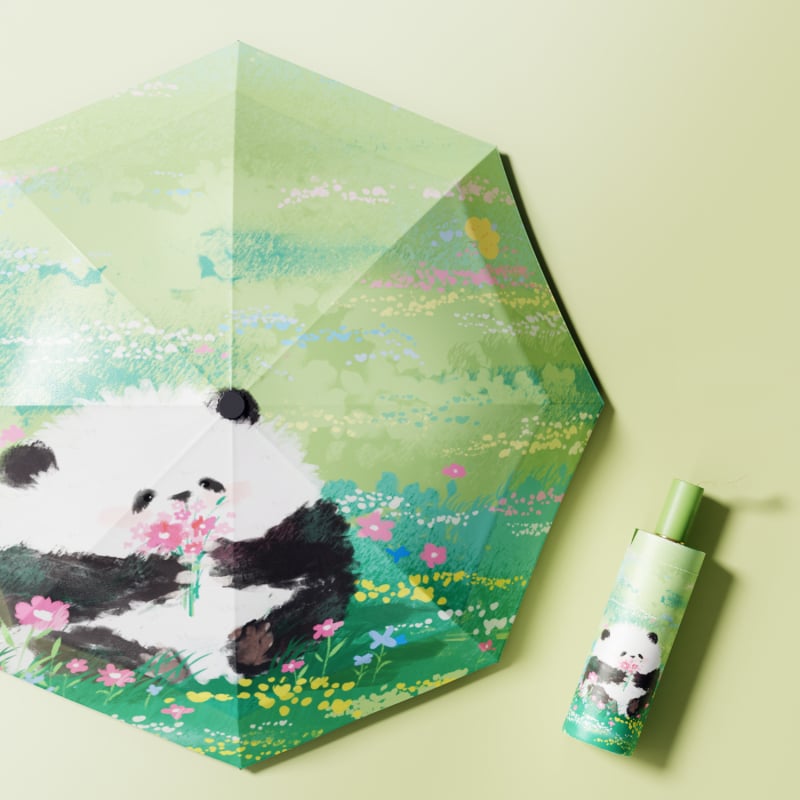 Παιδική ομπρέλα Panda – χειροκίνητο άνοιγμα/κλείσιμο, ύφασμα 190T με βινυλική επικάλυψη, 8 ραβδιά από ατσάλι, UPF >50 UV προστασία, δυνατότητα εκτύπωσης λογότυπου Panda