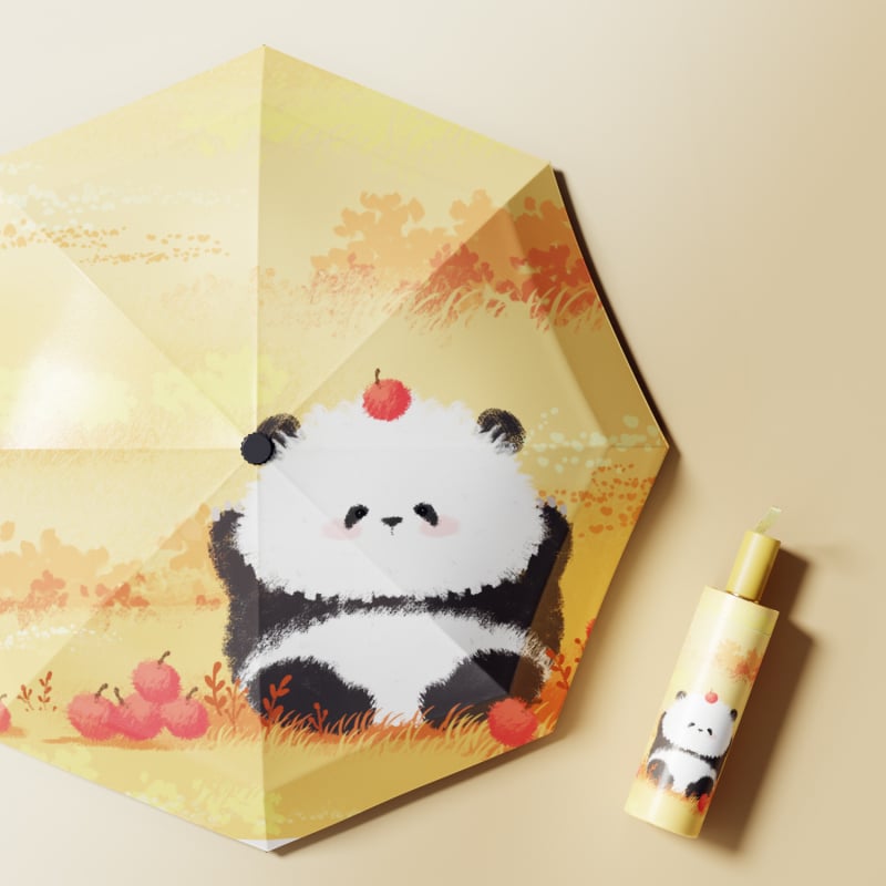 Παιδική ομπρέλα Panda – χειροκίνητο άνοιγμα/κλείσιμο, ύφασμα 190T με βινυλική επικάλυψη, 8 ραβδιά από ατσάλι, UPF >50 UV προστασία, δυνατότητα εκτύπωσης λογότυπου Panda