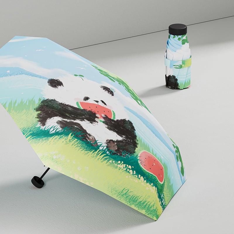 Παιδική ομπρέλα Panda – χειροκίνητο άνοιγμα/κλείσιμο, ύφασμα 190T με βινυλική επικάλυψη, 8 ραβδιά από ατσάλι, UPF >50 UV προστασία, δυνατότητα εκτύπωσης λογότυπου Panda