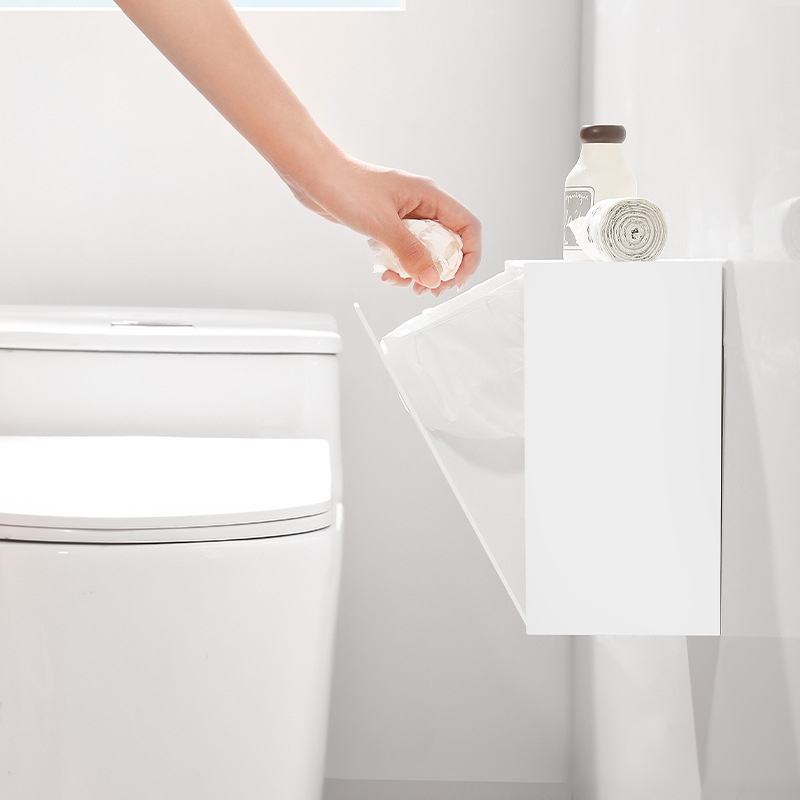 Zidna kutija za maramice s preklopnim poklopcem, model 8064, od HIPS plastike, za papirne maramice i kozmetiku, moderni minimalistički dizajn