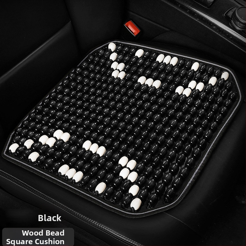 Μαξιλάρι καθίσματος αυτοκινήτου με ξύλινες χάντρες και στήριξη οσφυϊκής μοίρας — universal για πέντε θέσεις, Cool Car Jun