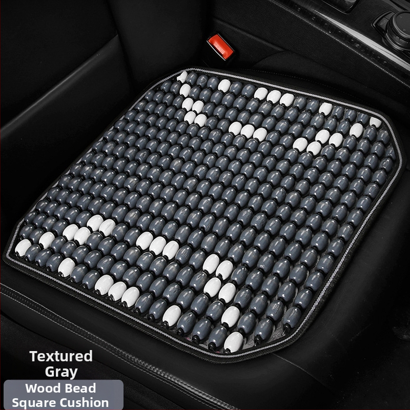 Μαξιλάρι καθίσματος αυτοκινήτου με ξύλινες χάντρες και στήριξη οσφυϊκής μοίρας — universal για πέντε θέσεις, Cool Car Jun