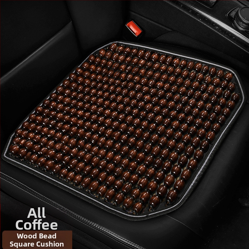 Μαξιλάρι καθίσματος αυτοκινήτου με ξύλινες χάντρες και στήριξη οσφυϊκής μοίρας — universal για πέντε θέσεις, Cool Car Jun