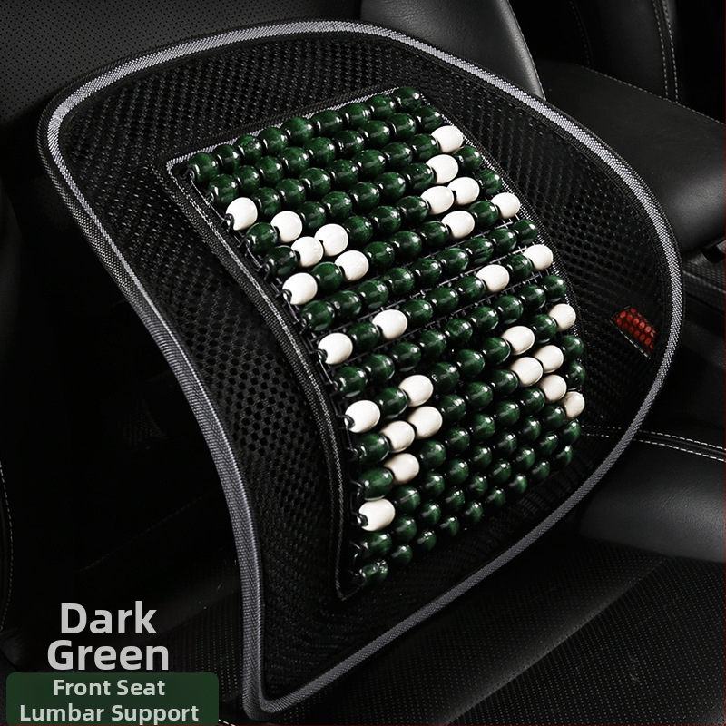 Μαξιλάρι καθίσματος αυτοκινήτου με ξύλινες χάντρες και στήριξη οσφυϊκής μοίρας — universal για πέντε θέσεις, Cool Car Jun