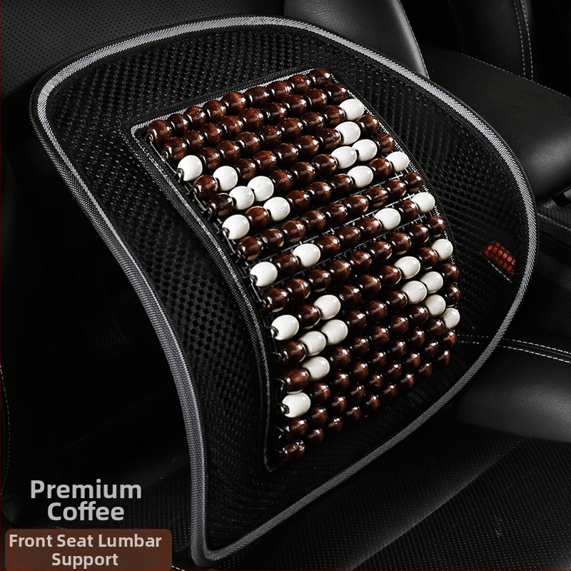 Μαξιλάρι καθίσματος αυτοκινήτου με ξύλινες χάντρες και στήριξη οσφυϊκής μοίρας — universal για πέντε θέσεις, Cool Car Jun