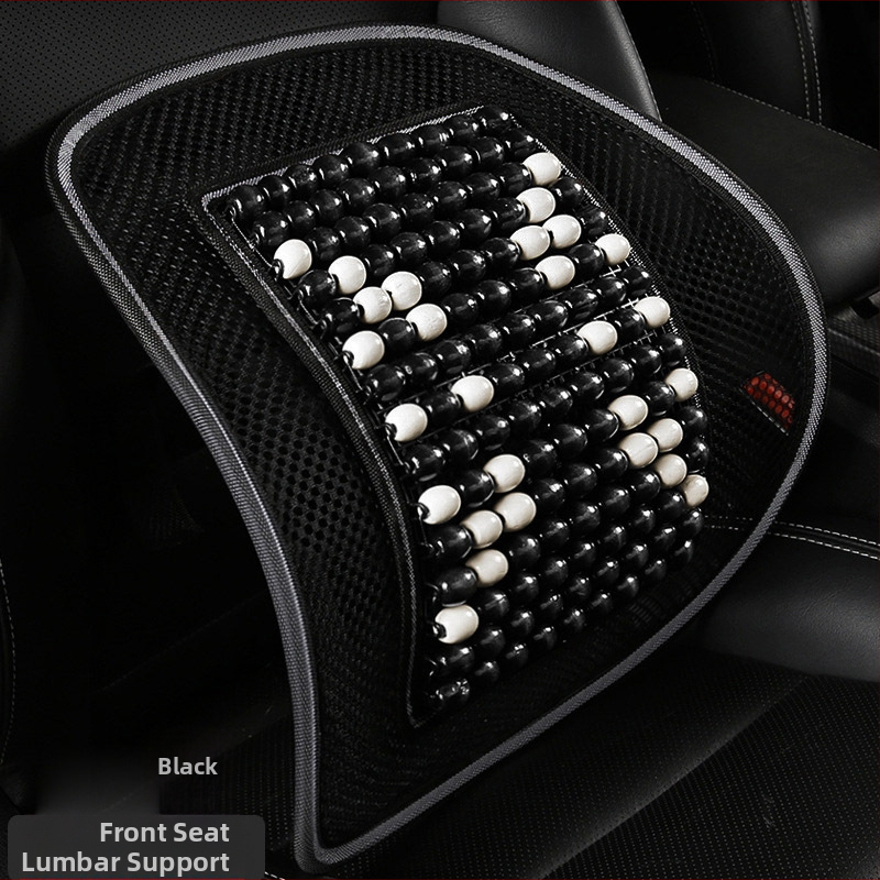 Μαξιλάρι καθίσματος αυτοκινήτου με ξύλινες χάντρες και στήριξη οσφυϊκής μοίρας — universal για πέντε θέσεις, Cool Car Jun