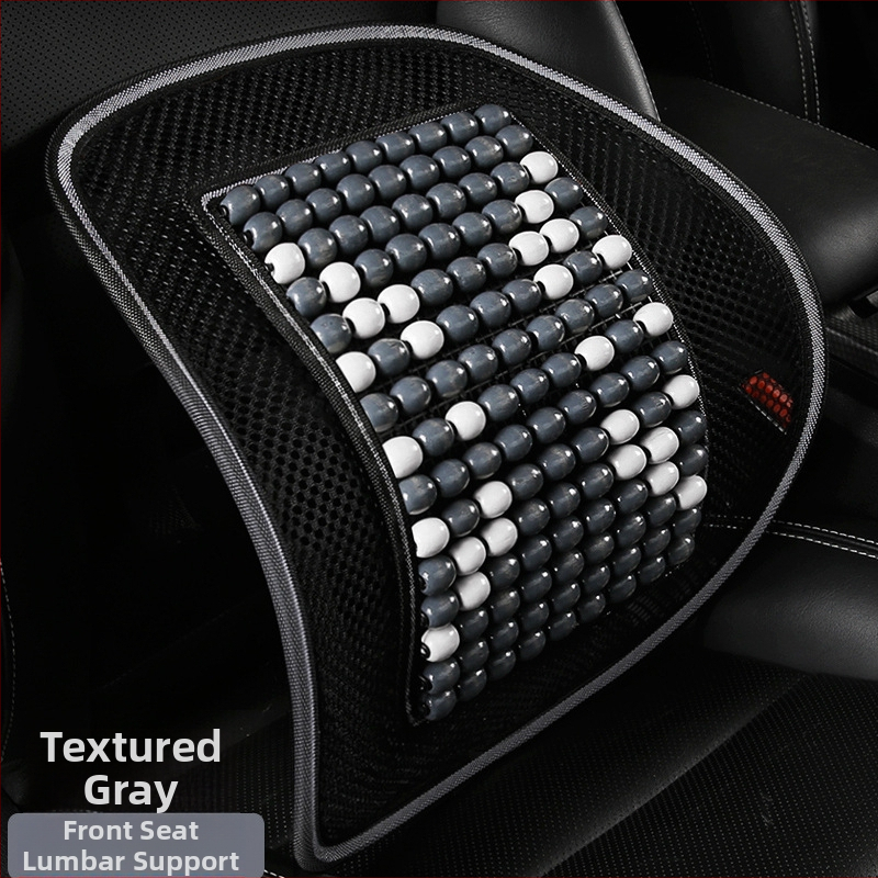 Μαξιλάρι καθίσματος αυτοκινήτου με ξύλινες χάντρες και στήριξη οσφυϊκής μοίρας — universal για πέντε θέσεις, Cool Car Jun