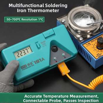 BY191A Teplomer pre špičku spájky, zváranie, viacúčelový teplomer do cínovej pece