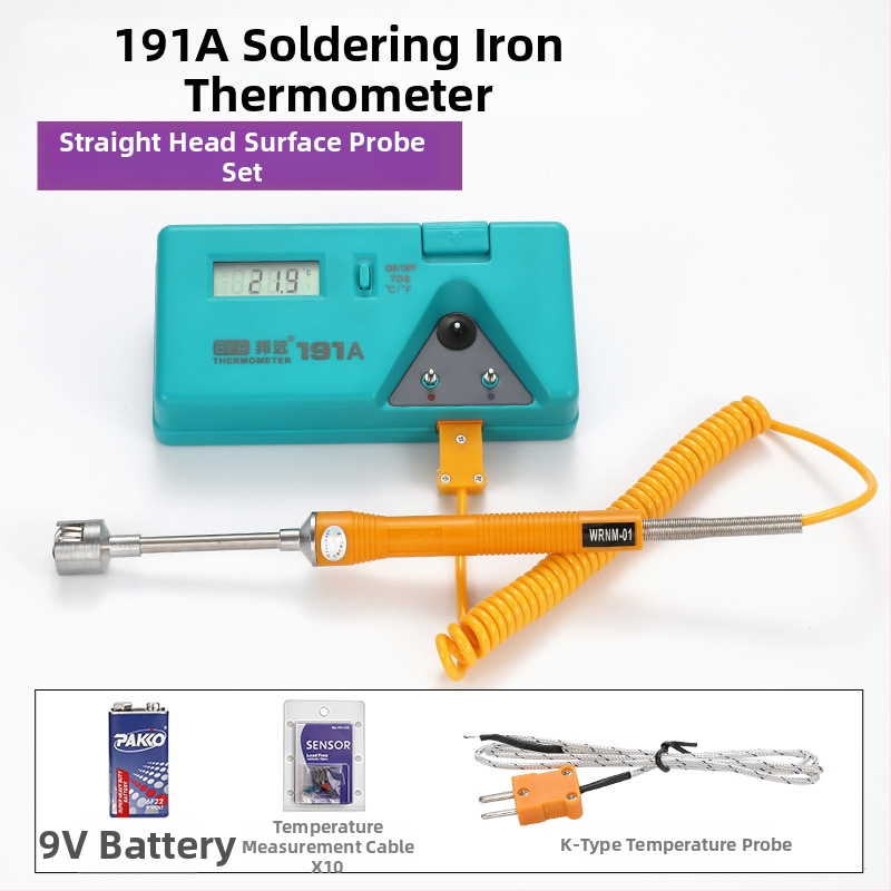 BY191A Teplomer pre špičku spájky, zváranie, viacúčelový teplomer do cínovej pece