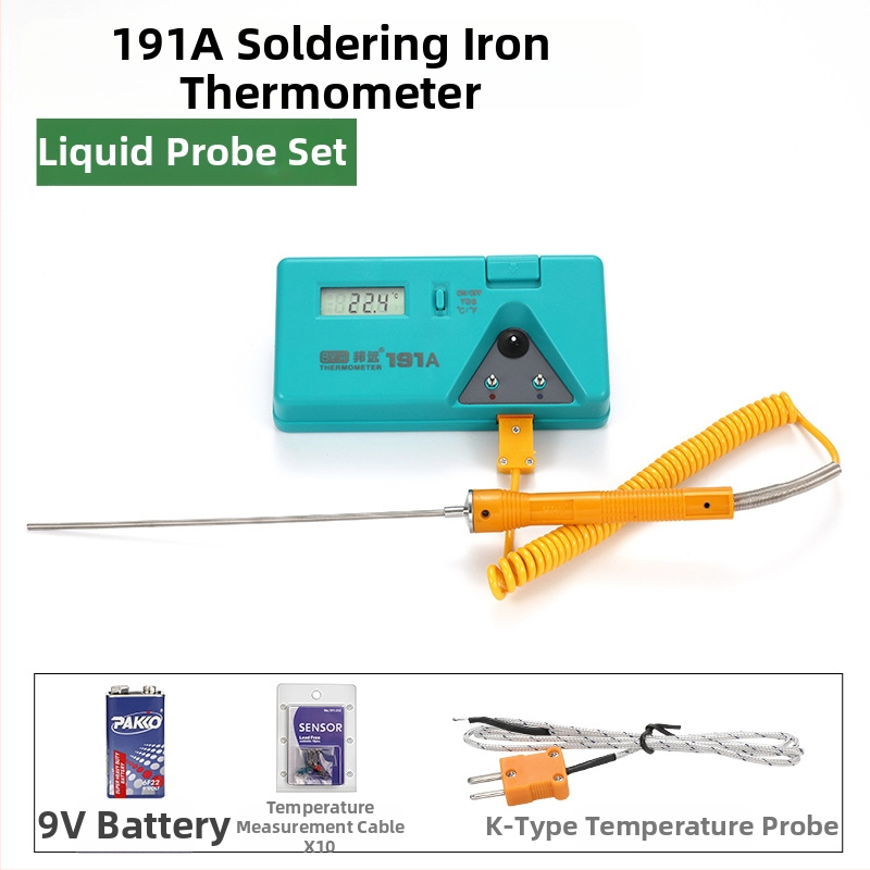 BY191A Teplomer pre špičku spájky, zváranie, viacúčelový teplomer do cínovej pece