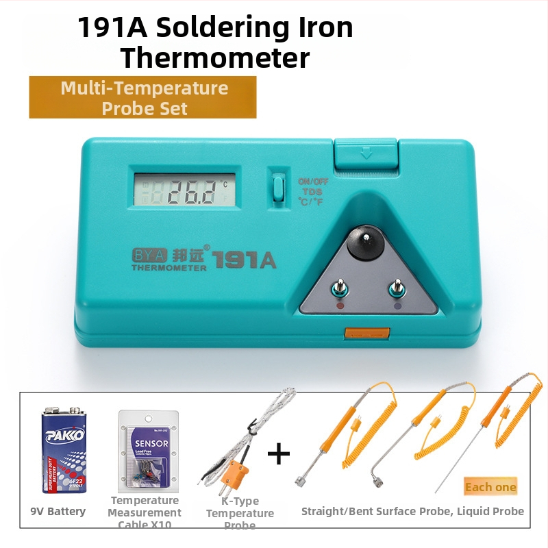 BY191A Teplomer pre špičku spájky, zváranie, viacúčelový teplomer do cínovej pece