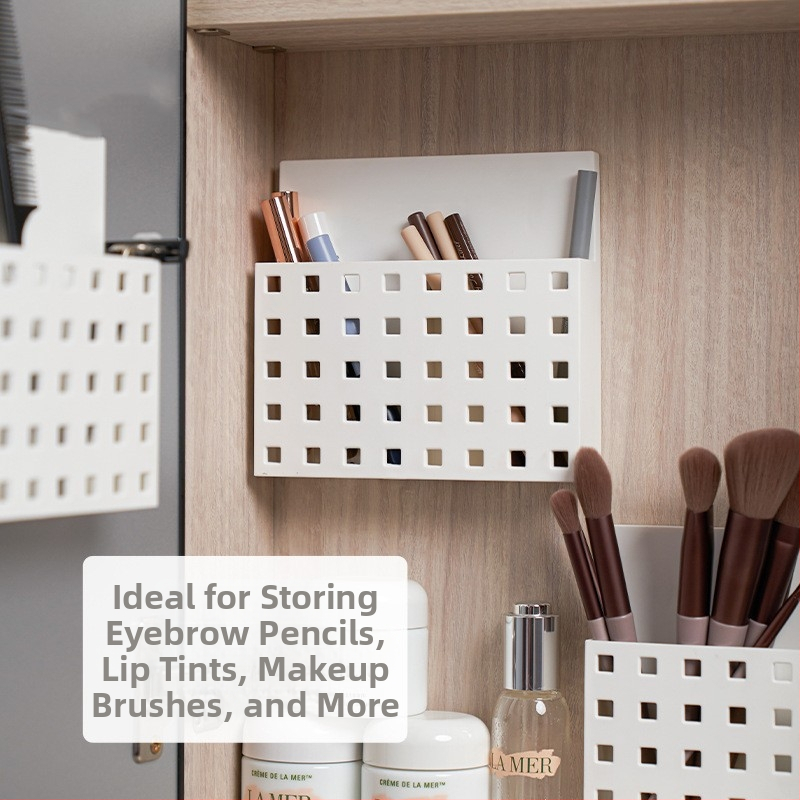 Raft de depozitare magnetic adeziv dual pentru bucătărie și frigider — PP+ABS, fără montaj, stil japonez