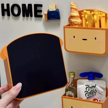 Raft de depozitare magnetic montat pe perete pentru bucătărie, design drăguț de desen animat, material plastic, aderență magnetică