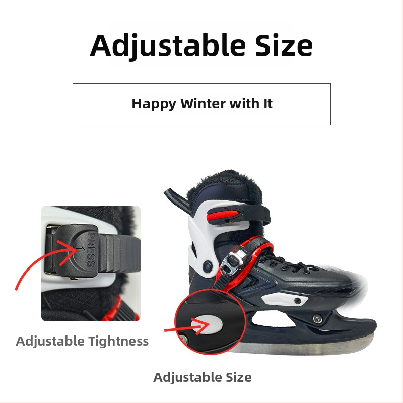 Παγοπέδιλα με σκληρό περίβλημα και βελούδινη επένδυση, λεπίδες από ανθρακούχο ατσάλι, για αγώνες ταχύτητας και χόκεϊ