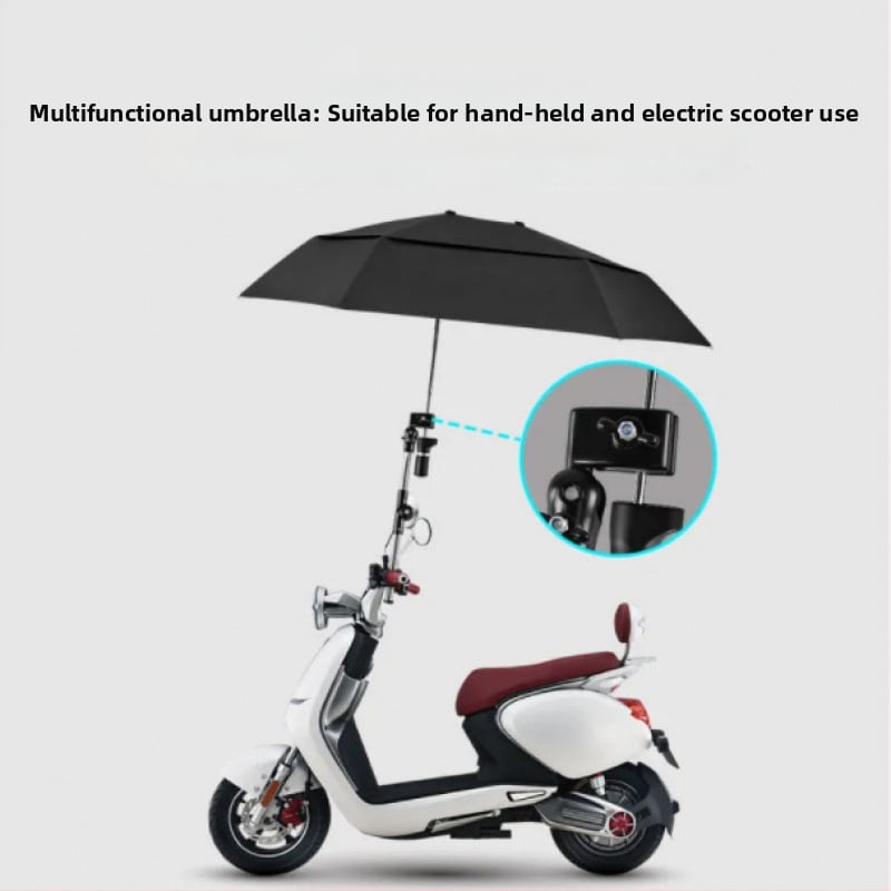 Ομπρέλα ποδηλάτου με βάση για δι- ή τρίτροχα ηλεκτρικά ποδήλατα και σκούτερ, εξωτερική σκίαση, ύφασμα TPE