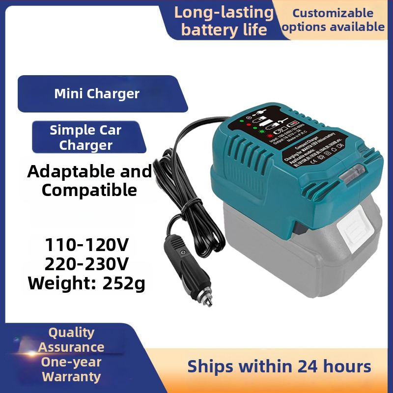 Rich core mini prenosná nabíjačka batérií pre Makita, Miwochi, DeWalt, Black & Decker a Hans - 18V 1.5A, vstup 110–230V AC