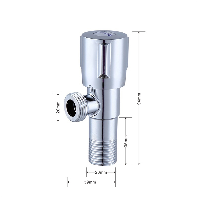 Uglovni ventil od nehrđajućeg čelika 304, trokraki, Ø15 mm, zidna montaža