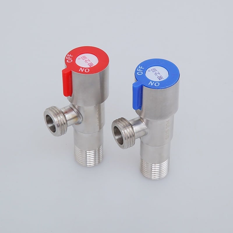 Uglovni ventil od nehrđajućeg čelika 304, trokraki, Ø15 mm, zidna montaža