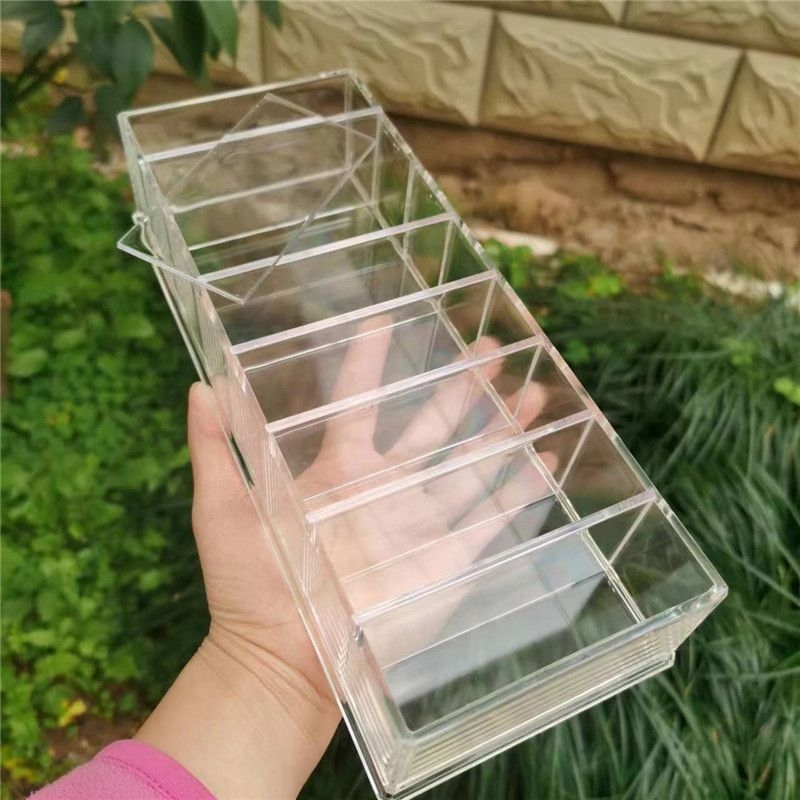 Huangtu plastična kutija za skladištenje sjenila za oči — modernog minimalističkog stila kozmetički organizator s odjeljcima za ruž, puder i rumenilo, lansiran 2023.