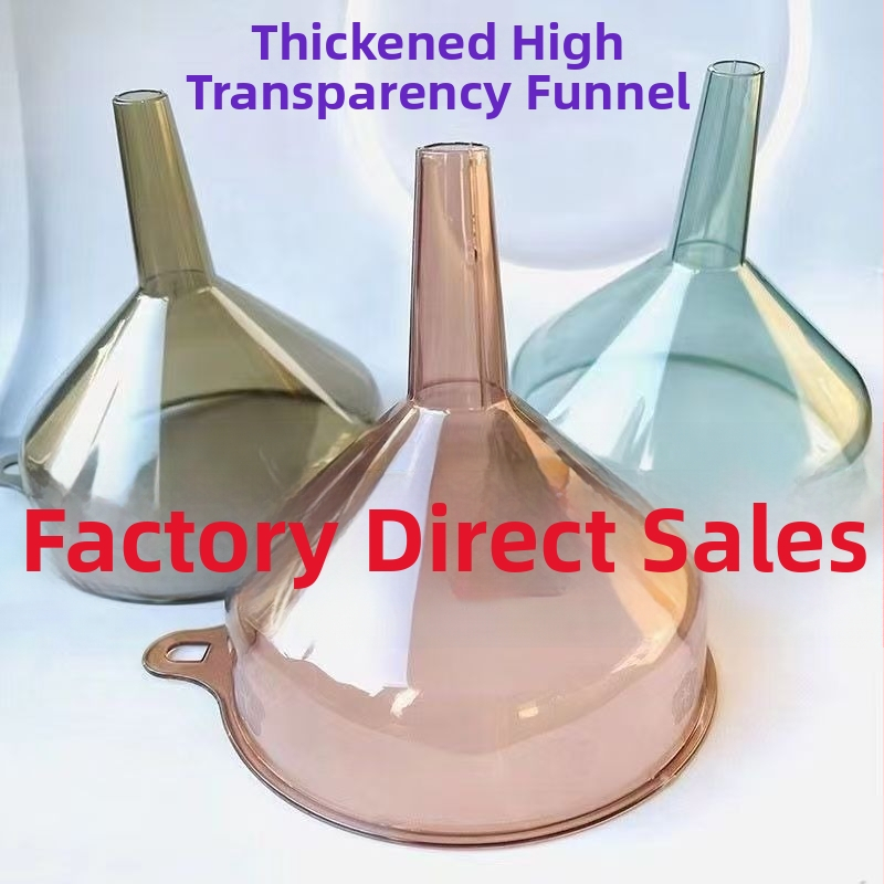 Plastični lijevak, velikog širokog otvora, proziran i debeo, za izljevanje tekućina u kuhinji