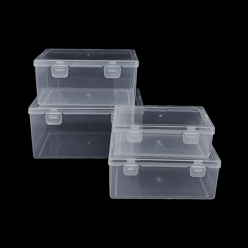 Cutie de organizare PP pentru birou cu capac rabatabil pentru piese hardware, personalizabilă, model L23#31