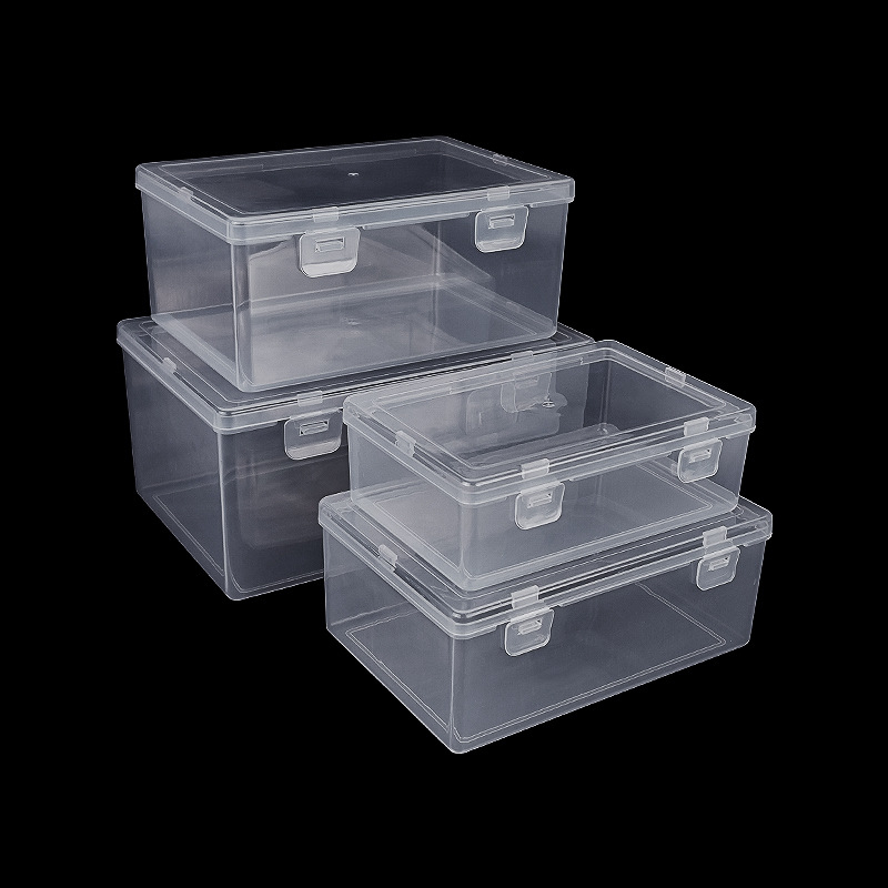 Cutie de organizare PP pentru birou cu capac rabatabil pentru piese hardware, personalizabilă, model L23#31