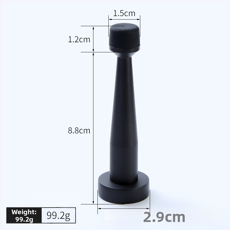 Mosadzový horný doraz dverí, gumový omezovač, nástenná montáž, predĺženie bez vŕtania