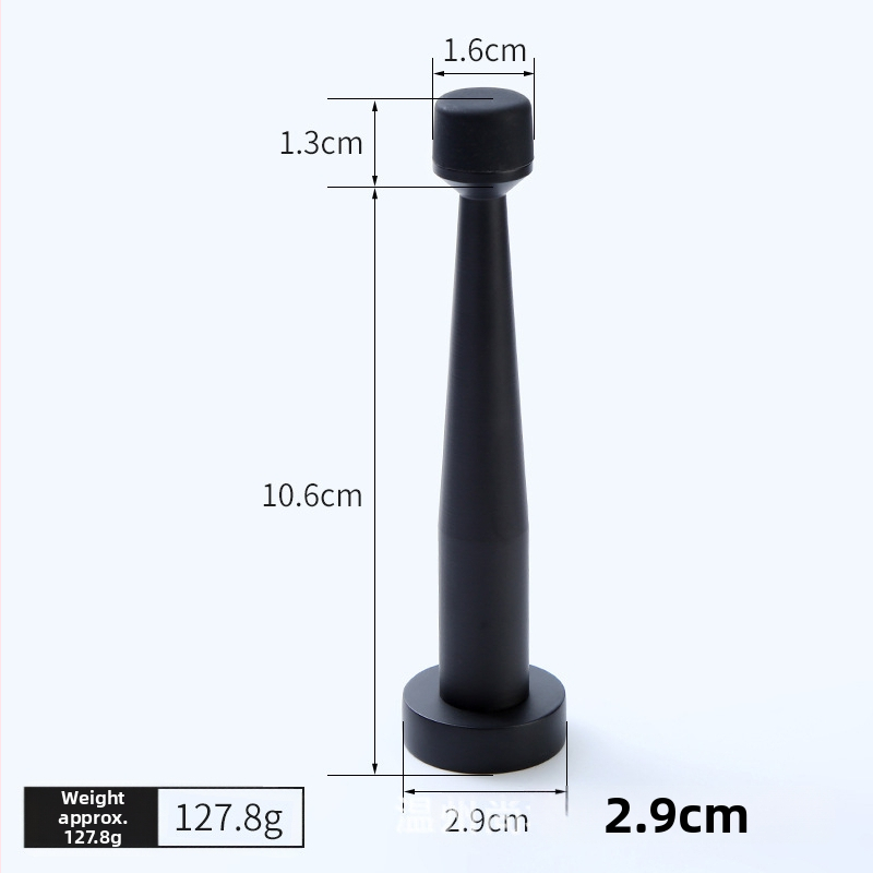 Mosadzový horný doraz dverí, gumový omezovač, nástenná montáž, predĺženie bez vŕtania