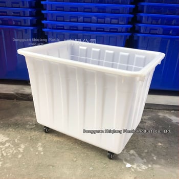 Visokoučinkovita plastična kutija za skladištenje, sortiranje i transport u industriji, 400 L, HDPE spremnik za vodu