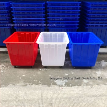 Visokoučinkovita plastična kutija za skladištenje, sortiranje i transport u industriji, 400 L, HDPE spremnik za vodu