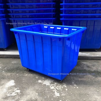 Visokoučinkovita plastična kutija za skladištenje, sortiranje i transport u industriji, 400 L, HDPE spremnik za vodu